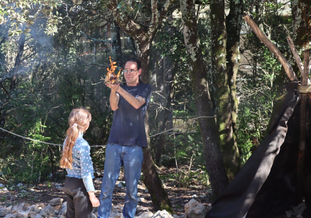 Animation démonstration d'allumage de feu