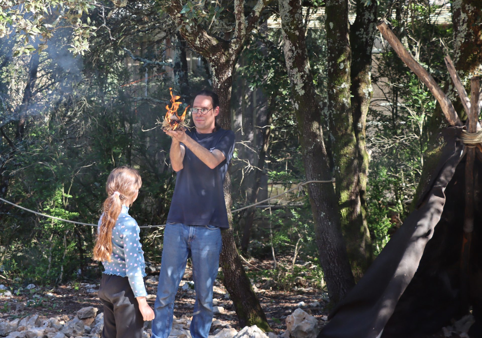 Animation démonstration d'allumage de feu